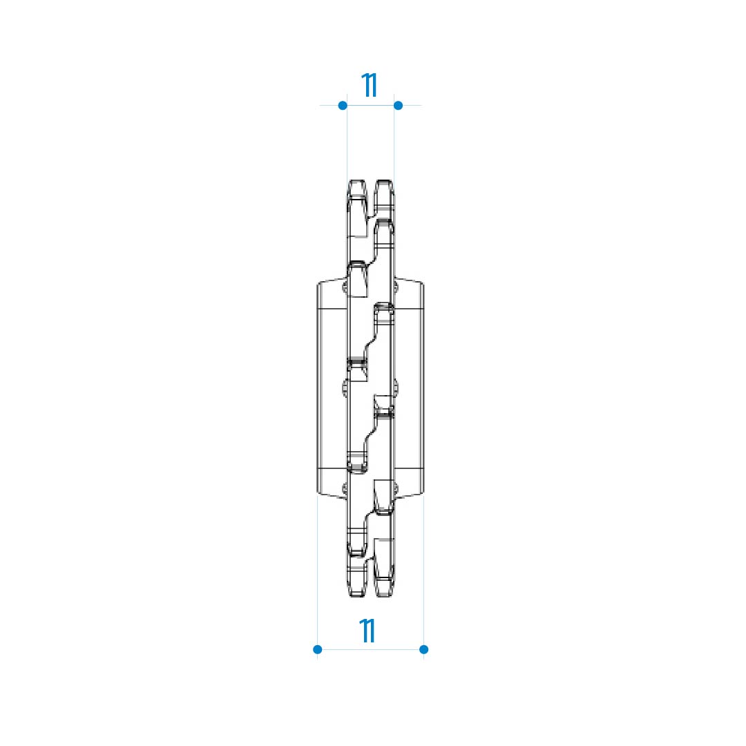 RODA E25C ACETAL NATURAL - TRAÇÃO